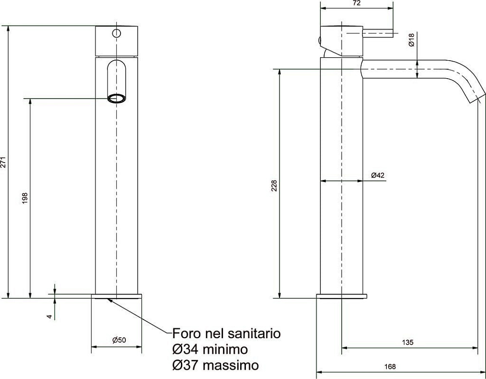 Смеситель для раковины IB Rubinetterie Milanotorino MT202CC chrome