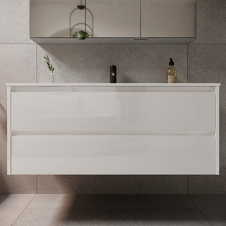 Тумба с раковиной Sancos Libra 120 см белый глянец