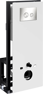 Система инсталляции для унитазов Wasserkraft Glan 66TLT.010.ME.WH.BN01, с кнопкой смыва никель