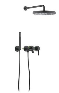 Душевой комплект Timo Saona SX-2348/03SM, С ВНУТРЕННЕЙ ЧАСТЬЮ, черный