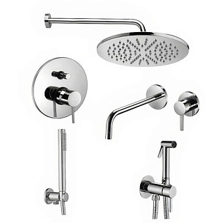 Комплект для ванной Paffoni Light KITZLIG015CR006 С ВНУТРЕННЕЙ ЧАСТЬЮ, хром