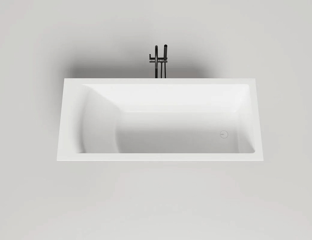 Ванна из искусственного камня Salini Cascata Kit S-Sense 170x70 см, встраиваемая, белая, на ножках, 