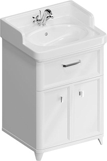 Тумба под раковину без столешницы KERAMA MARAZZI Pompei N 60 белая, с ящиком и дверцами